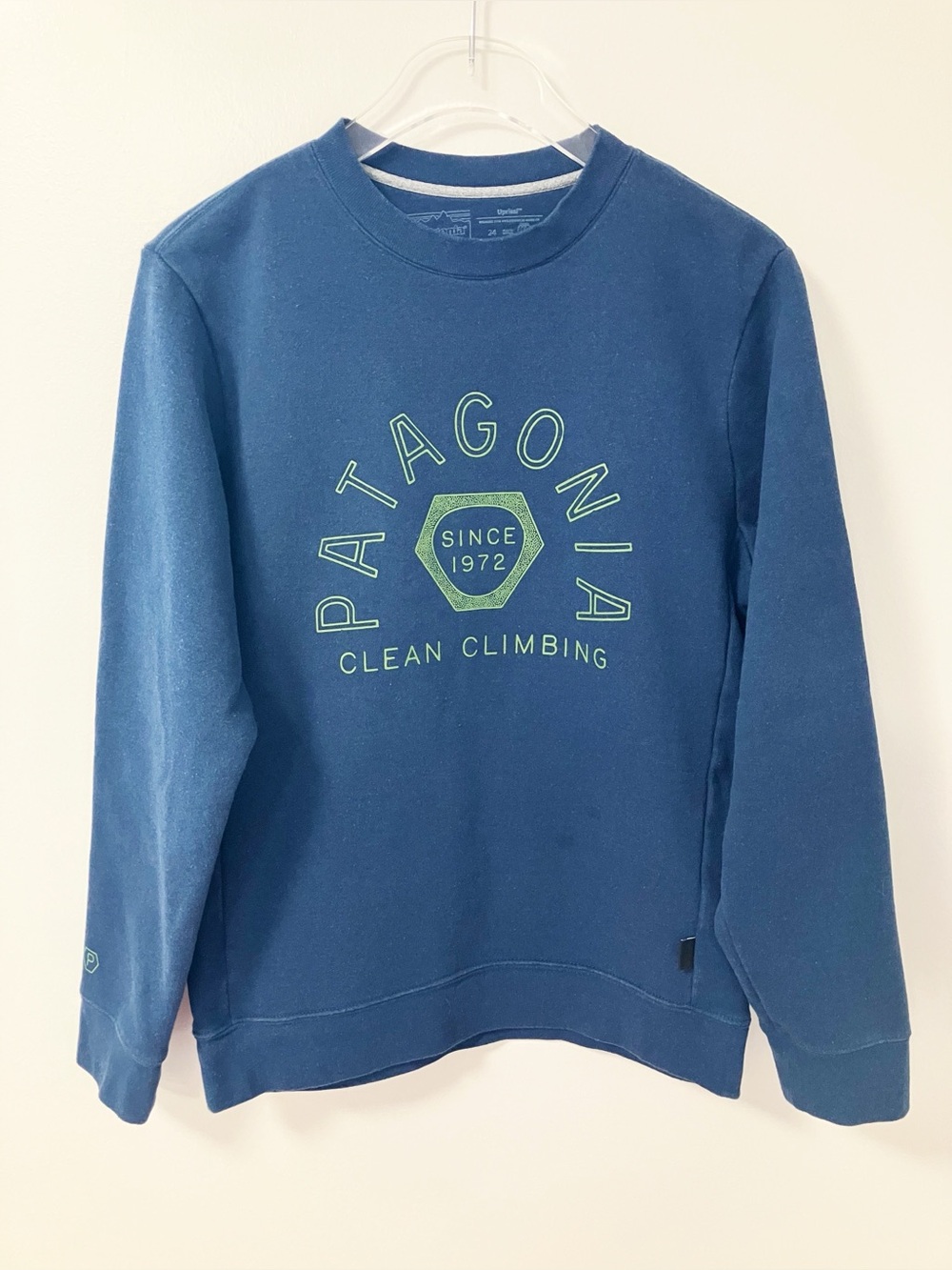 Patagonia | Blue Clean Climb Hex Uprisal Crew Sweatshirt M Basic Casual Gorpcore